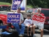 Supporters promoting their candidates at Norman Smith Elementary School (District 5)