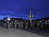 Soldiers with the 129th Combat Sustainment Support Battalion, 101st Sustainment Brigade (Lifeliners), 101st Airborne Division (Air Assault), begin a 6-mile foot march during the Wedge Challenge, April 25, 2014 at Fort Campbell, Ky. The Wedge Challenge was a battalion event, where teams of unit leaders demonstrated air assault skills to junior Soldiers during a friendly competition. (U.S. Army photo by Sgt. 1st Class Mary Rose Mittlesteadt, 101st Sustainment Brigade Public Affairs)