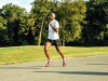 Pfc. Semial Monee, a 37 year old medic with the 3rd Brigade Combat Team, 101st Airborne Division (Air Assault), crosses the finish line and takes first place with a one minute lead ahead all other competitors in the 10-kilometer race at Fort Campbell’s Sabalauski Air Assault School, Aug. 12th. Monee is a native of Kenya and desires to partake in future games at the Olympics. (US Army Photo by Pfc. Jasmine Aguilar, 2nd BCT PAO, 101st ABN.DIV.)