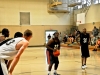 Spc Antione McNeil with 2nd Brigade Combat Team, 101st Airborne Division (Air Assault), takes his first free-throw shot after being fouled by the opposing team, Aug. 13, at Fort Campbell’s Lozada Gym. McNeil has been playing basketball since he can remember and his team considers him an important asset to the Strike team. (U.S. Army photo by Spc. Paul Russ, 2nd BCT PAO, 101st ABN. DIV.)