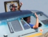 A airplane returns to the tarmac after performing in the airshow.