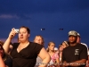 Helicopters pass over the head of the crowd at the Salute the Troops Concert at Fort Campbell KY