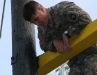 2nd Lt. Eberts pauses a moment on the Confidence climb at the Toughest Air Assault Soldier Competition