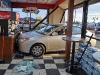 Brakes on the Hyundai Elantra fail and it crashed through the glass of the Shell Sudden Service on Wilma Rudolph Boulevard. (Photo by CPD-Jim Knoll)