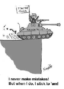 Bush's Foreign Policy, Cartoon courtesy of Brian Narelle from http://www.narellecreative.com/