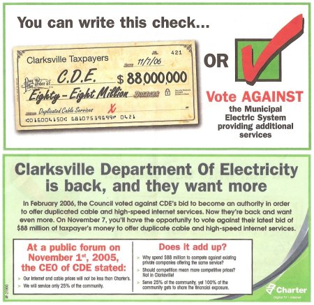 Misleading Charter Communications Flier on the CDE Referendum