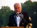 The Master of Ceremonies SSG Bill Tubbs welcomes the crowd