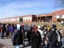 The 2008 Martin Luther King, Jr. Day marchers leaving from Burt School