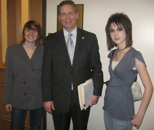 Faith Robinson, Rep. Joe Pitts, Nicole Donnelly