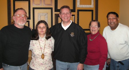 (l-r) Doug Kirby, president; Virgina Moore, secretary, Rep. Pitts; Philenese Slaughter, treasurer; Dr. James Cossingham, member. Not shown- Turner McCullough Jr., member/photographer.