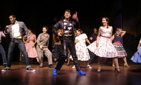 The cast of “All Shook Up”