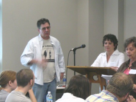 Authors Hudson and Formichella are introduced to attendees