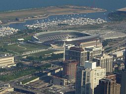 Soldiers Field as seen from the Sears Tower Sky Deck