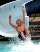 The Swan Lake Pool Slide