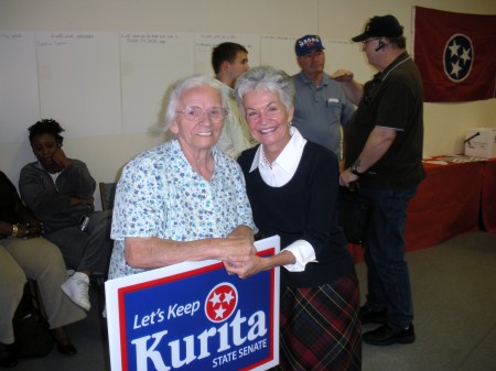 Voters picked up yard signs and bumper stickers at new Write-in Kurita Montgomery County Headquarters 