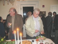 Dr. Ricard Gildrie samples the buffet fare