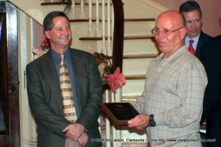 John Ferguson after receiving the Nathaniel Carter Award