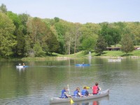 canoeing on Swan Lake