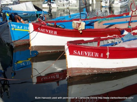 The Three Wooden Boats in Ajaccio, Corsica