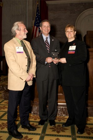 APSU Prof. Mr. Glenn Carter(Left), State Rep. Joe Pitts (Center) and Paula Foster, Pres. NASW, Tennessee Chapter (Right)