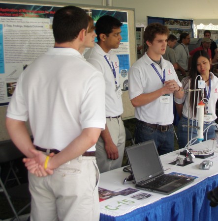 Austin Peay State University students present their project during the National Sustainable Design Expo held in April in Washington, D.C. (Photo provided by Dr. Sergei Markov, APSU Department of Biology)