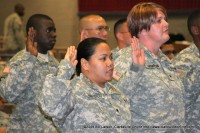 Swearing the Oath of Allegiance, becoming a US citizen