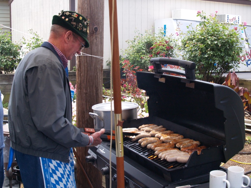 German Bratwurst at the International, naturlich!