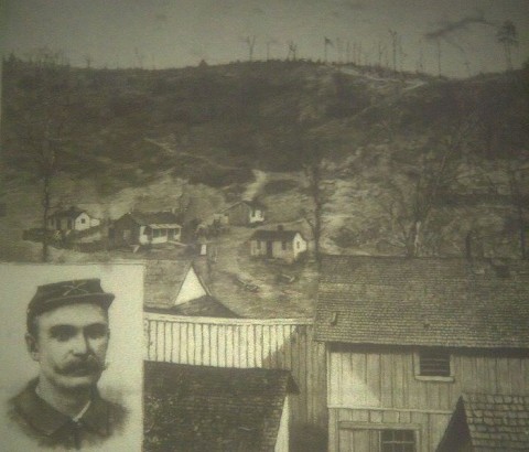 Looking up at Militia Hill