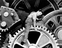 Charlie Chaplin in the 1936 movie Modern Times