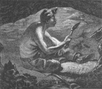 Image of a Cumberland Plateau coal miner, 1875, from the TSLA Blue Book Collection, RG Image of a Cumberland Plateau coal miner, 1875, from the TSLA Blue Book Collection, RG