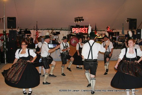 Dancers at the 2009 Clarksville Edelweiss Club's Oktoberfest