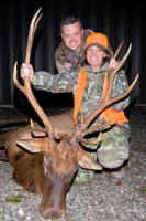 Tami Miller of Franklin closed out the historic elk hunt by taking her trophy late Tuesday afternoon at North Cumberland WMA. Pictured with Tami is her husband, Andy.