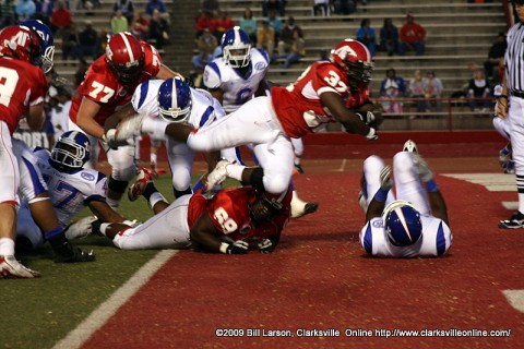 APSU Running Back Jontamion Forrest scoring the third touchdown of the game