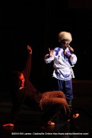 An audience member dancing with Nikolai