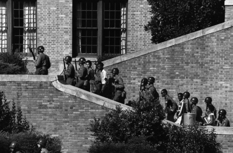 Operation Arkansas: A Different Kind of Deployment Photo by Courtesy of the National Archives September 20, 2007 Soldiers from the 101st Airborne Division escort the Little Rock Nine students into the all-white Central High School in Little Rock, Ark. 