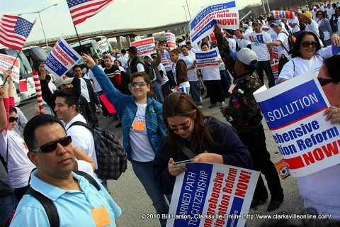 Pastor Tommy Vallejos from H.O.P.E., and other Tennessee delegates to the National Immigration Reform March Pastor Tommy Vallejos from H.O.P.E., and other Tennessee delegates to the National Immigration Reform March