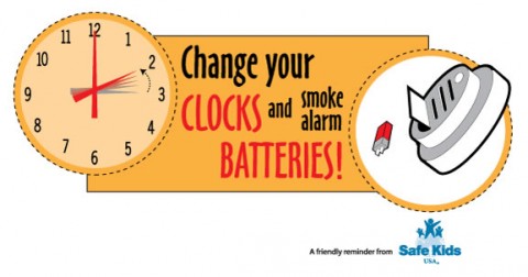 Change your Clocks and Smoke Alarm Batteries 