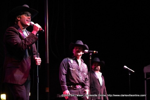 The Texas Tenors performing on the Public Square Stage Friday evening