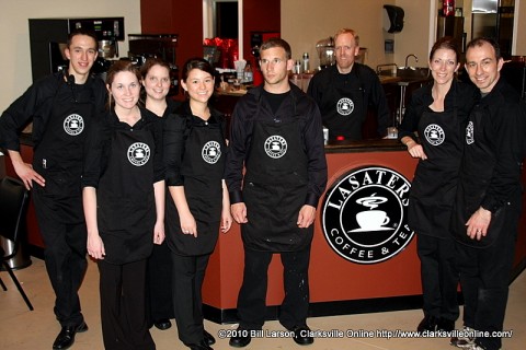 Allison and Rick (Far right) and their opening night crew