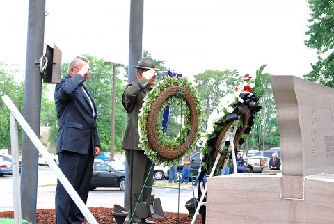 Commissioner Dave Mitchell and Colonel Mike Walker.