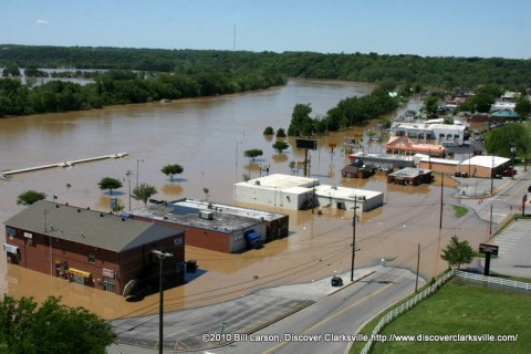 A view of the flooding on Riverside Drive on May 3rd.