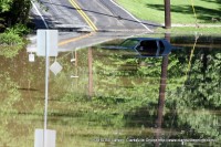 Road covered during the Flood.