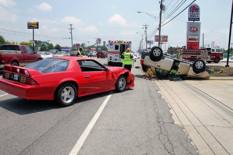 wreck sends yesterday afternoon hospital sections