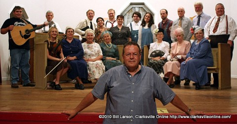 Director Art Conn (Center) with the cast of Smoke on the Mountain in Dover, TN