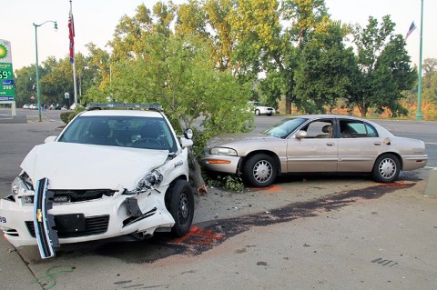 The Buick had been struck by multiple= The Buick had been struck by multiple=