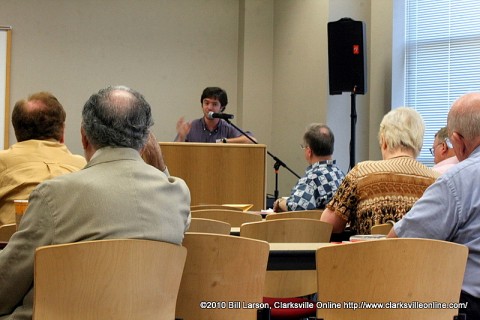 The attendees listening as Matthew Gavin Frank talks about food writing