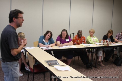 Tom Franklin giving his presentation at the 2010 Clarksville Writer's Conference