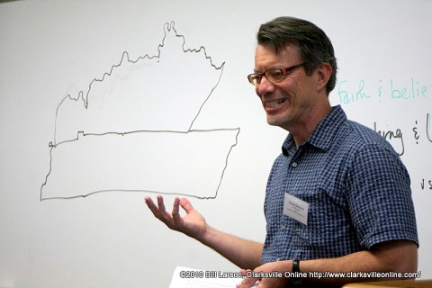 Author Fenton Johnson giving a presentation on Saturday at the 2010 Clarksville Writer's Conference Author Fenton Johnson giving a presentation on Saturday at the 2010 Clarksville Writer's Conference