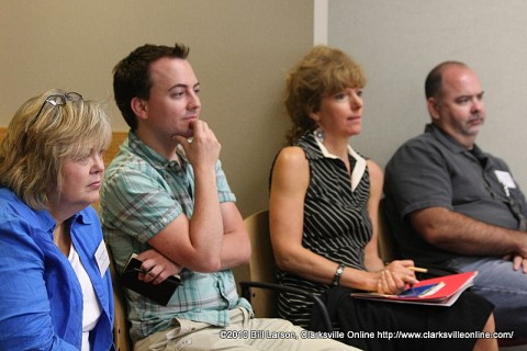 Conference attendees listening to William Gay