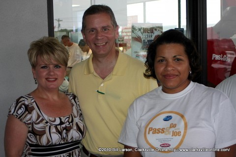 State Representative Joe Pitts (center) with his wife Cindy (left), and Education Foundation Director and Community Relations Coordinator Candy Johnson (right)